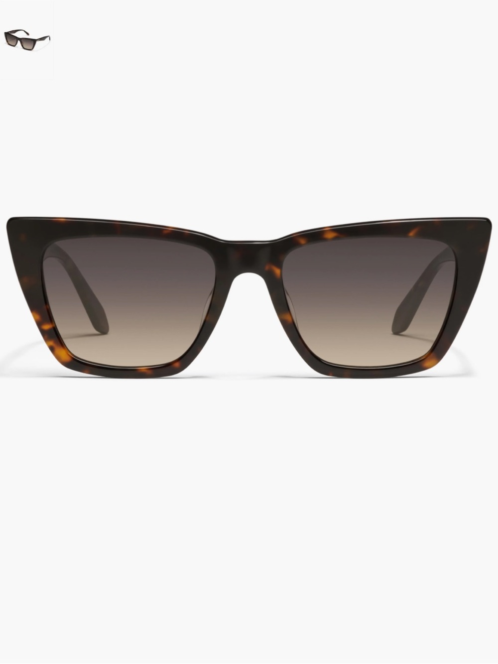 Quay Call The Shots 54mm Gradient Cat Eye Sunglasses Dark Torte/Smoke
